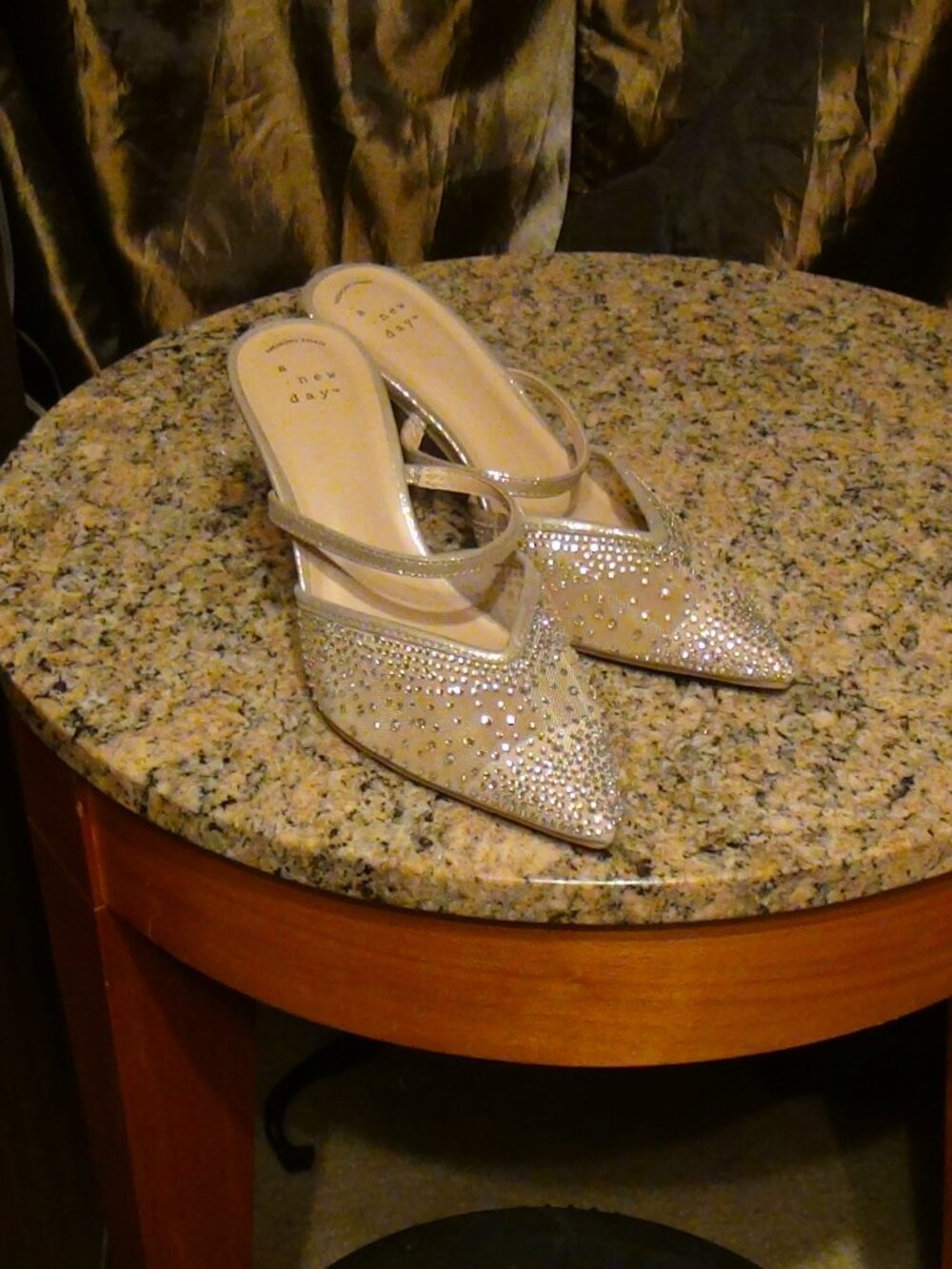 Women’s Sonia 3.25" Stilito Heels Jeweled A New Day Size 7 Beige